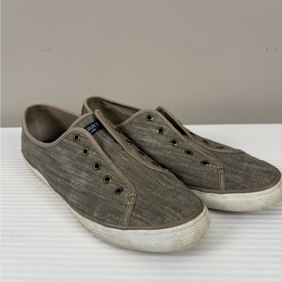 Sperry Lace-Less Seacoast Ripstop Canvas Boat Shoes STS97058 Women US 10M - Picture 1 of 11